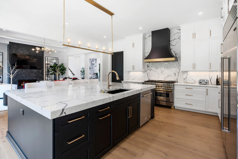 Cottage Door in Bright White and Ebony featuring a ST1300 Metal Hood
